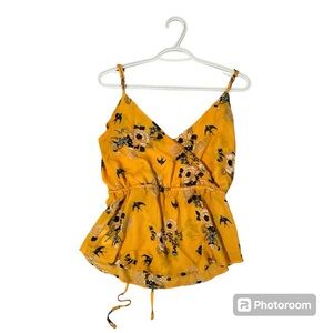 Yellow Floral Tank Top